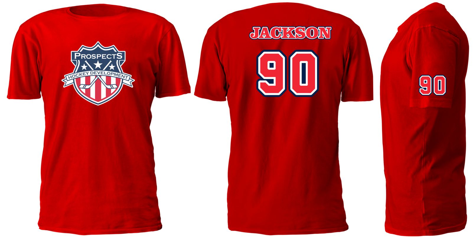 The Prospects Hockey Custom Team Shirt Red